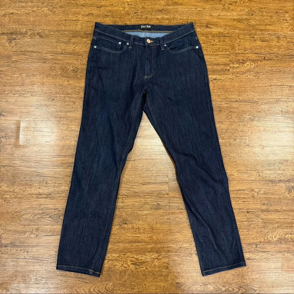 DU/ER Blue L2X Slim Fit Performance Casual Stretch Denim Jeans Pants Men's 33x30